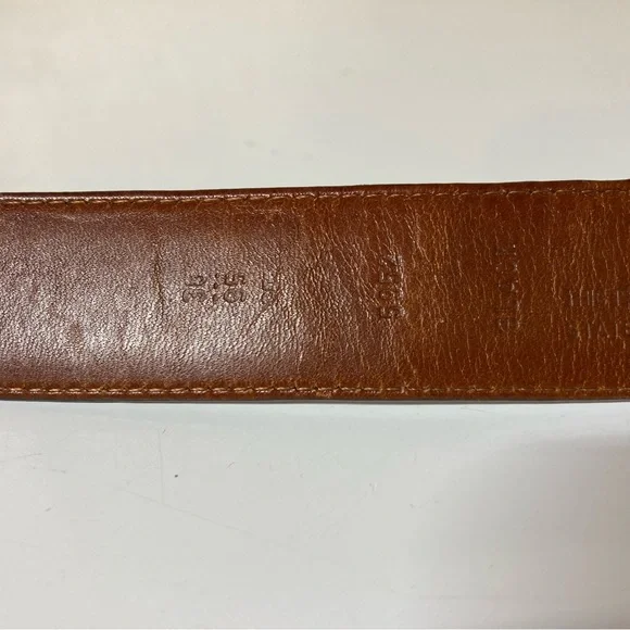 Coach Black Leather Belt with brass Buckle size 38 width 1.25” - Picture 5 of 6